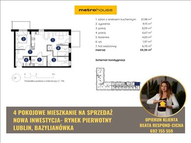 Mieszkanie na sprzedaż, Lublin, Ponikwoda